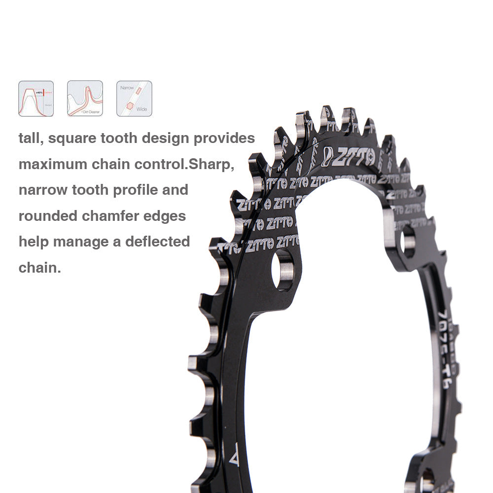 ZTTO 104BCD Positive Negative Teeth Bike Single Chainring Aluminum Alloy Crankset Single Speed Disc ZTTO 104BCD Positive Negative Teeth Bike Single Chainring Aluminum Alloy Crankset Single Speed Disc